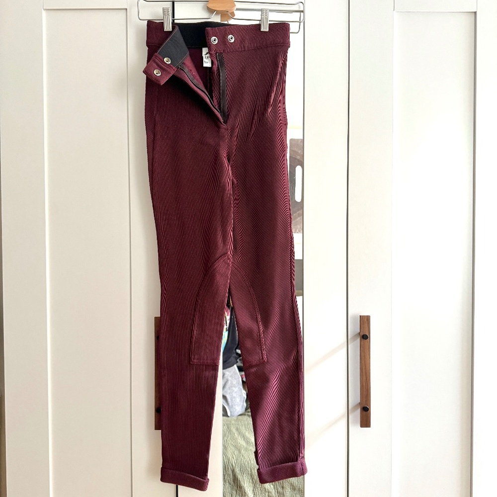 American Apparel Riding Pants in Maroon